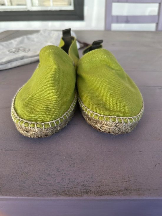 Hermes Men\'s  Espadrilles in Green Canvas Size 42 main image 10
